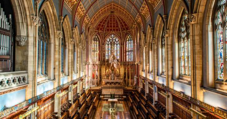 Internal view of St Cuthbert's Chapel